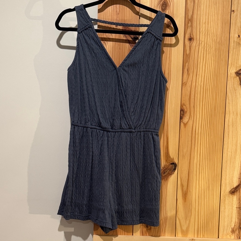 Navy Blue Beach Romper